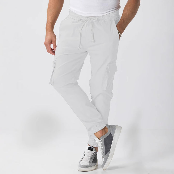 Herren Cargo-Hose mit elastischem Bund und mehreren Taschen Aliams