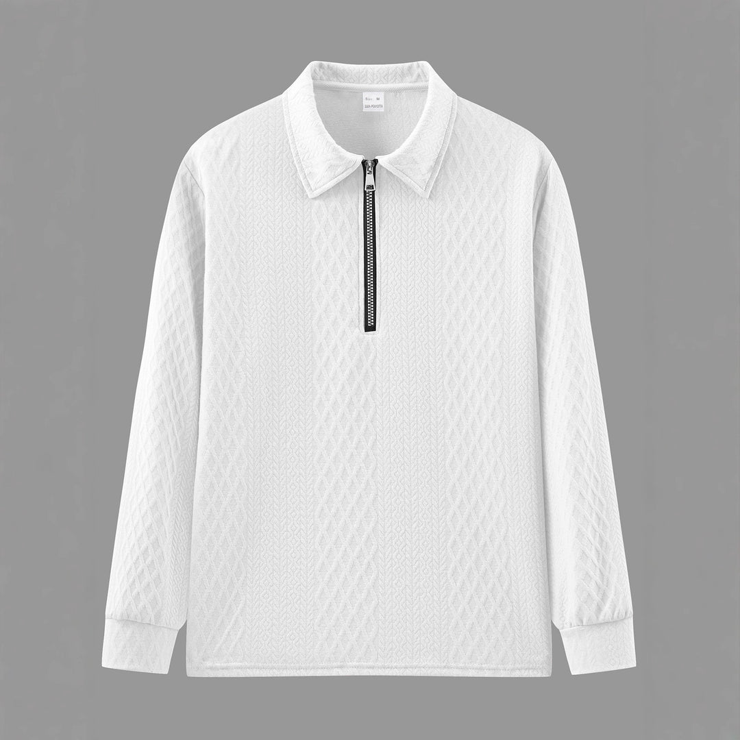 Herren Sweatshirt mit modischem Stehkragen und strukturiertem Design Aliams