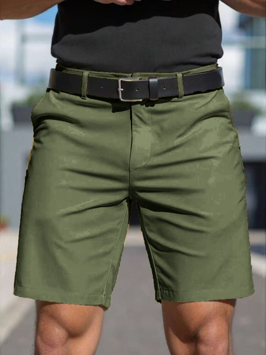 Herren multifunktionale kurze Hose mit elastischem Bund und praktischen Seitentaschen Aliams