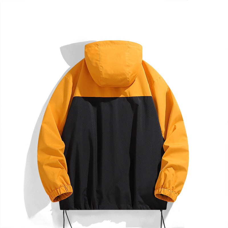 Herren Sportliche Funktionsjacke mit wasserabweisendem Material und verstellbarem Kapuzenschutz Aliams