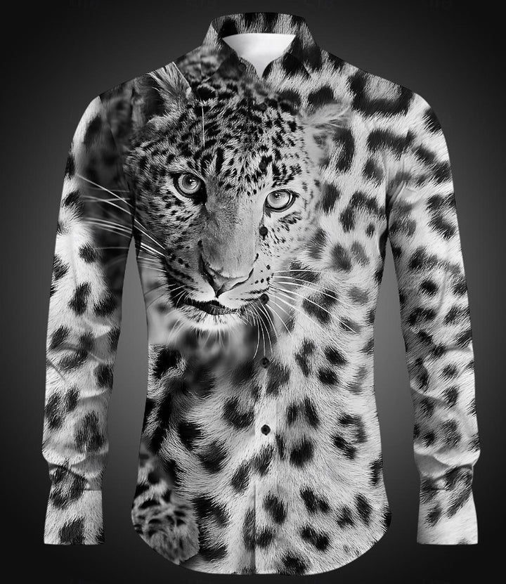 Herren Hemd mit lebendigem Tiermotiv Aliams