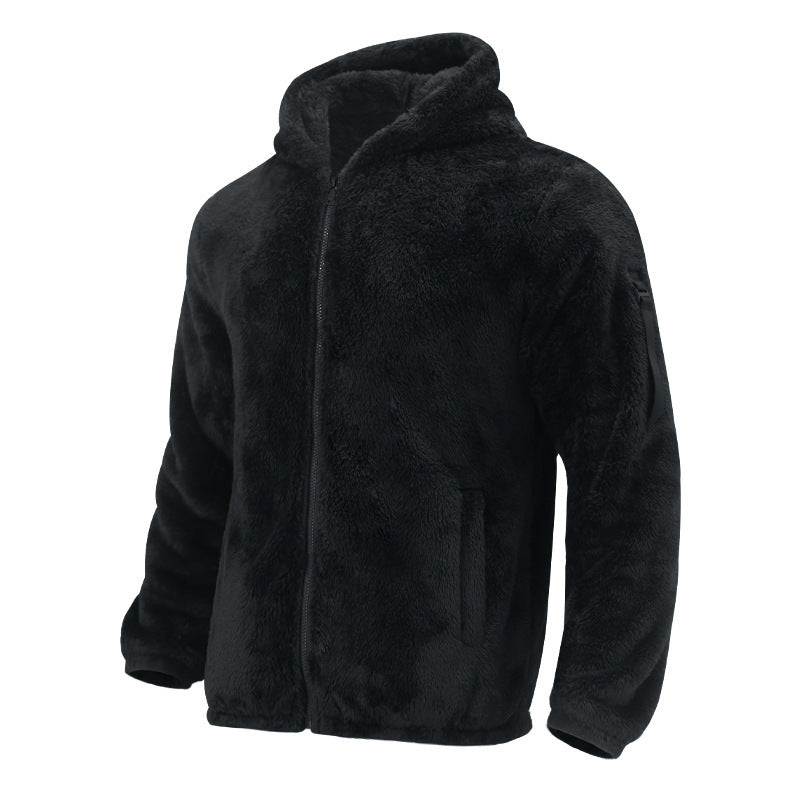 Herren Fleecejacke mit weichem Innenfutter und Kapuze Aliams