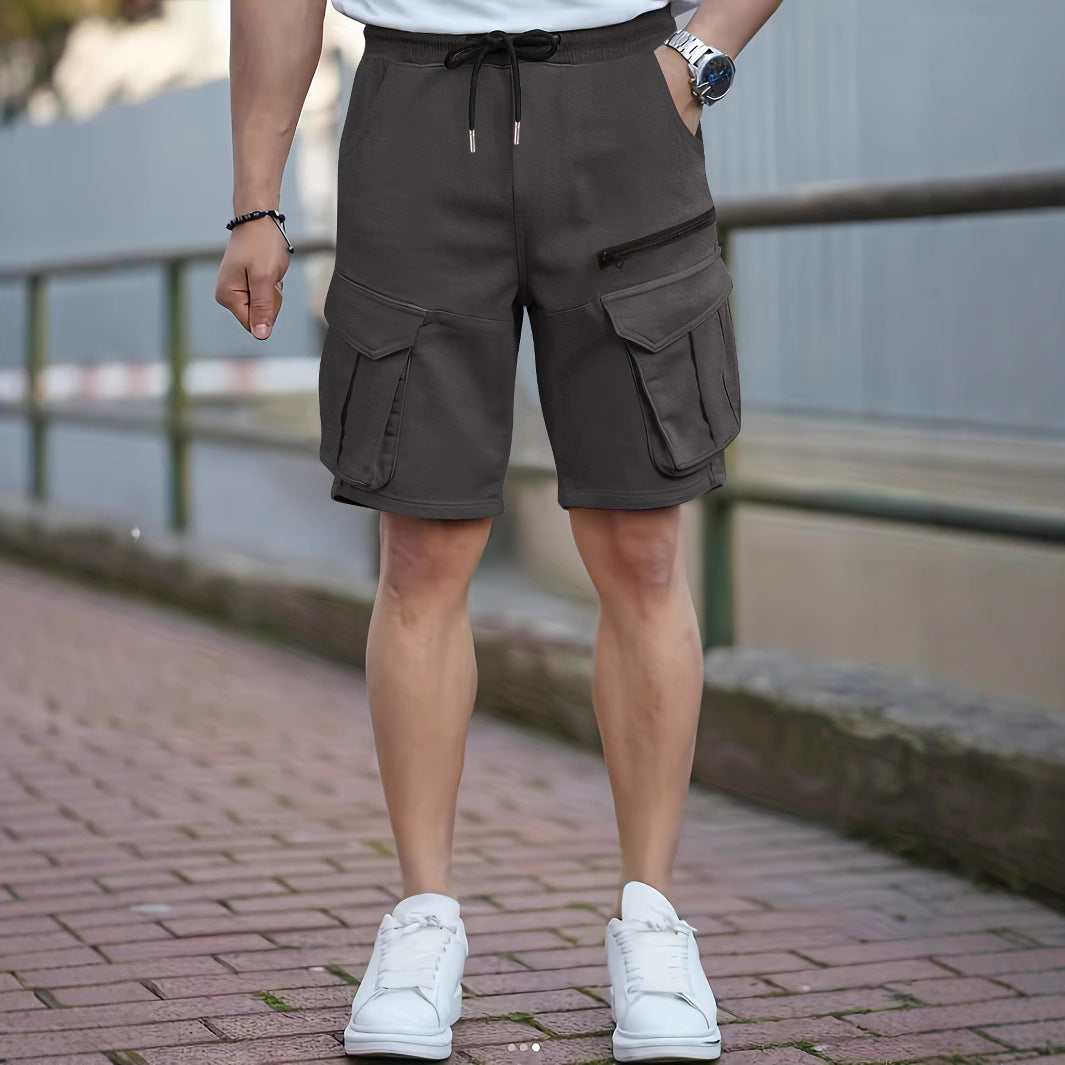 Herren Cargo-Shorts mit multifunktionalen Taschen und elastischem Bund Aliams