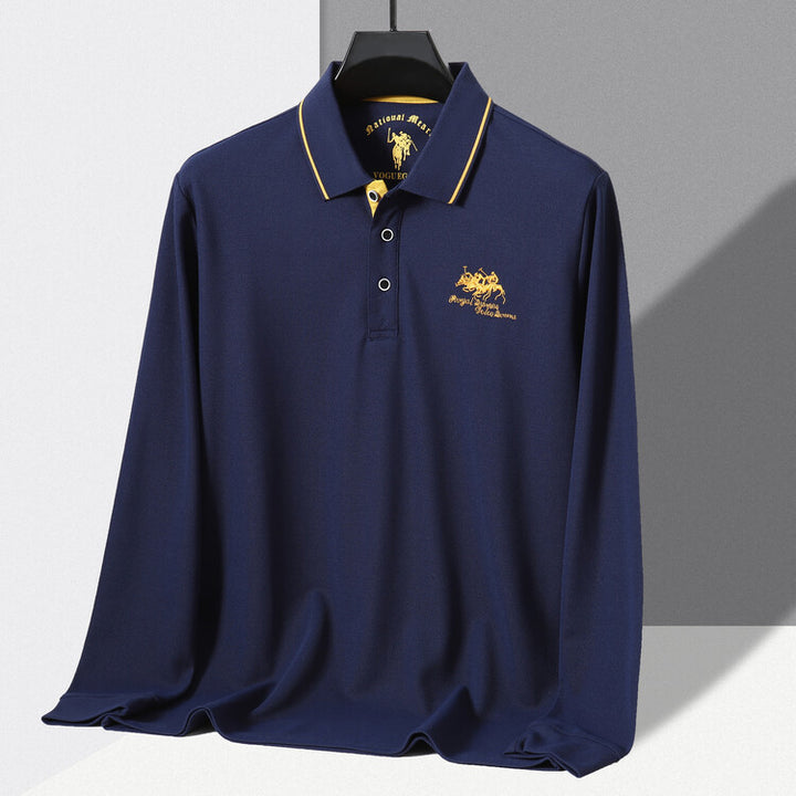 Herren Sportliches Poloshirt mit strukturiertem Kragen und atmungsaktiven Eigenschaften Aliams