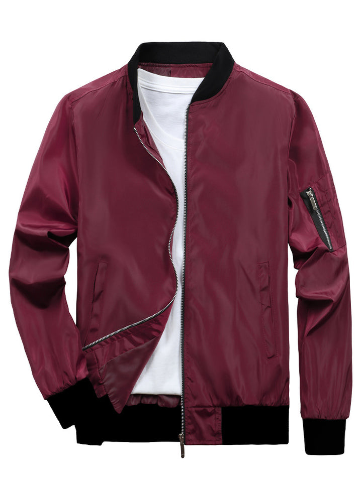 Herren Sportliche Bomberjacke mit praktischen Reißverschlusstaschen Aliams