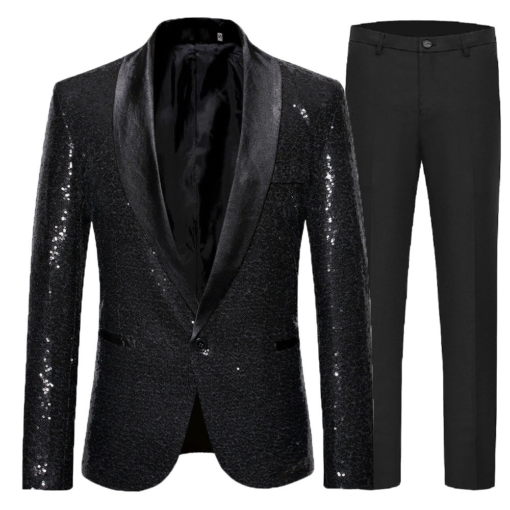 Herren Funkelnder Paillettenanzug Aliams