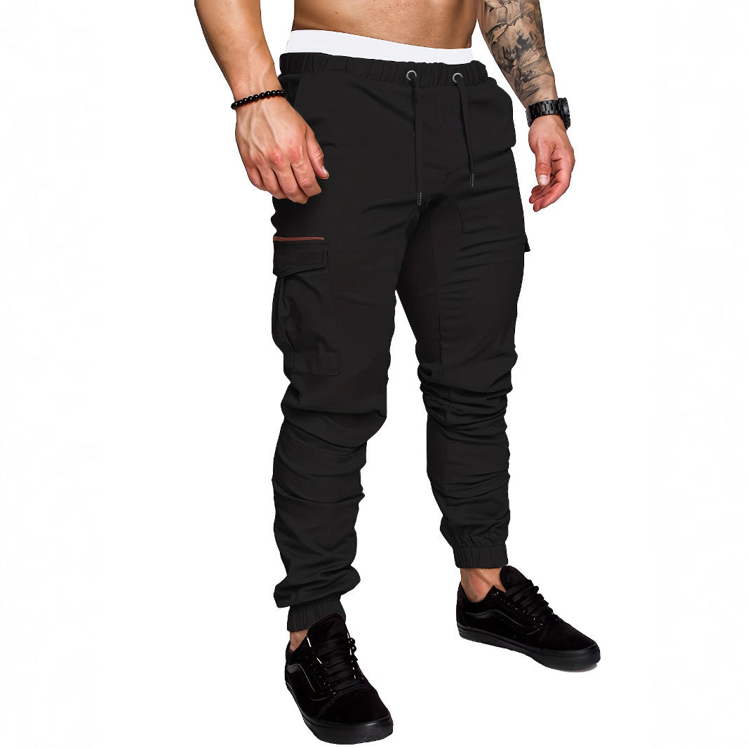 Herren Cargo-Hose mit elastischem Bund und praktischen Taschen Aliams