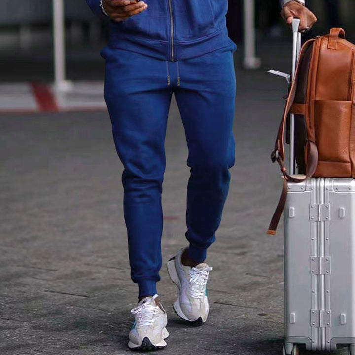 Herren bequeme Bundfalten Jogginghose mit elastischem Bund und praktischen Taschen Aliams