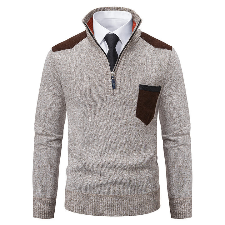 Herren modischer Pullover mit Stehkragen Aliams