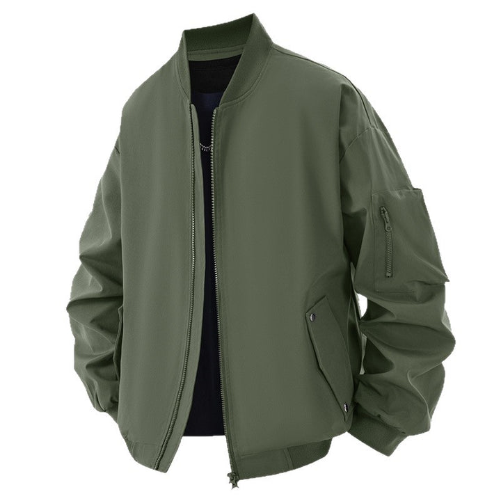 Herren funktionale Bomberjacke mit mehreren Taschen Aliams