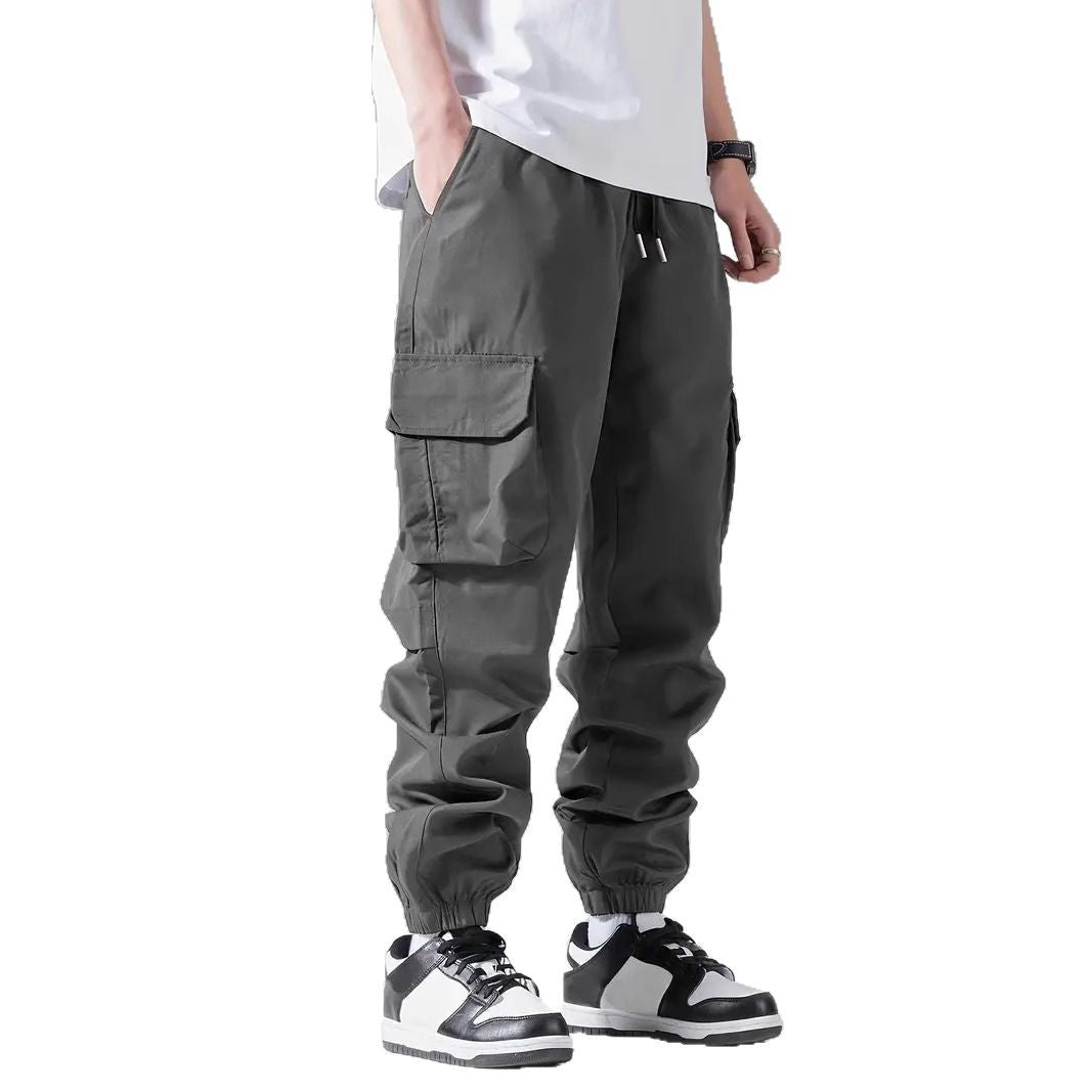 Herren Cargo-Hose mit elastischem Bund und multifunktionalen Taschen Aliams