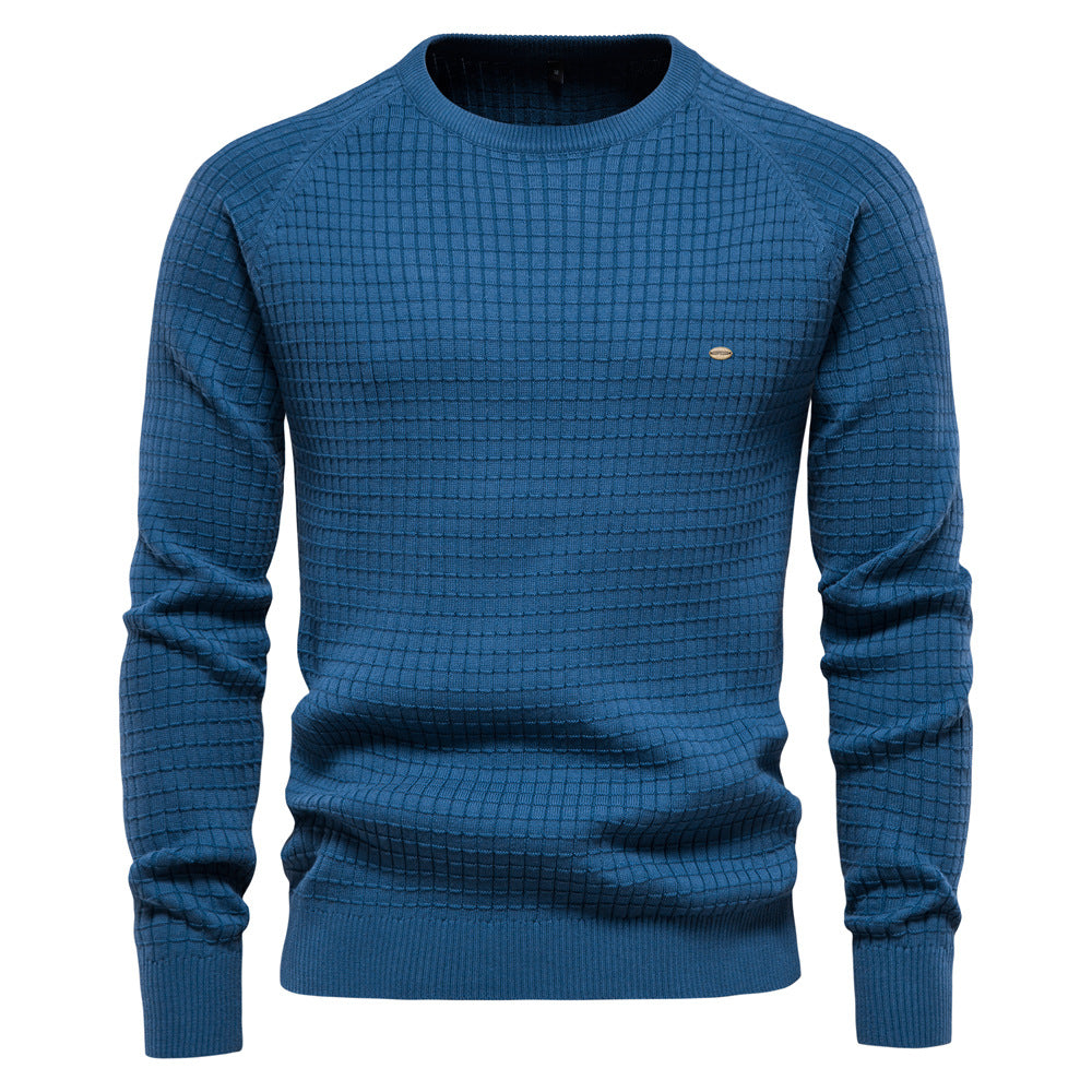 Herren strukturiertes Rundhals Sweatshirt mit modernem Design Aliams