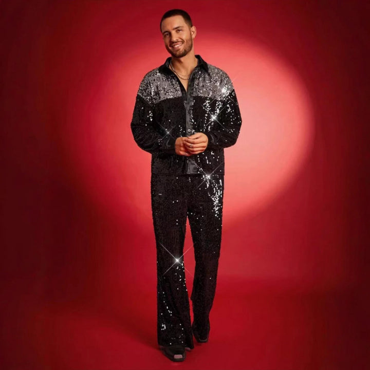 Herren Funkelnde Pailletten-Hose Aliams
