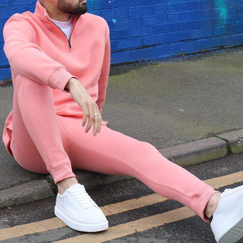 Herren sportliches Sweat-Set mit Stehkragen Aliams