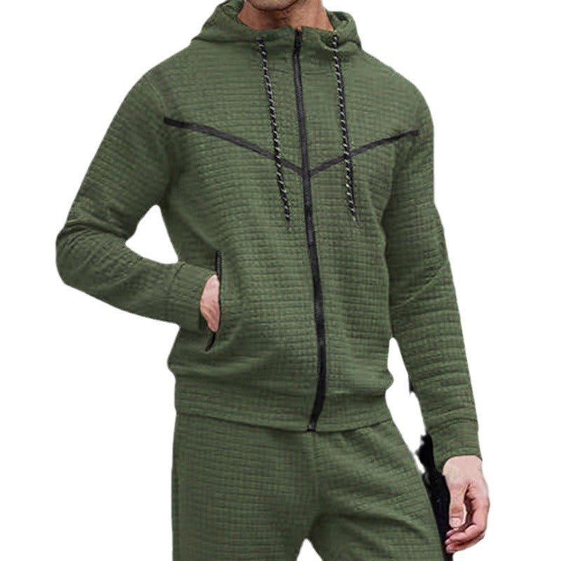 Herren stylische Jacke mit strukturiertem Design und praktischem Reißverschluss Aliams
