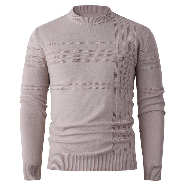 Herren Pullover mit strukturiertem Muster und Rundhalsausschnitt Aliams