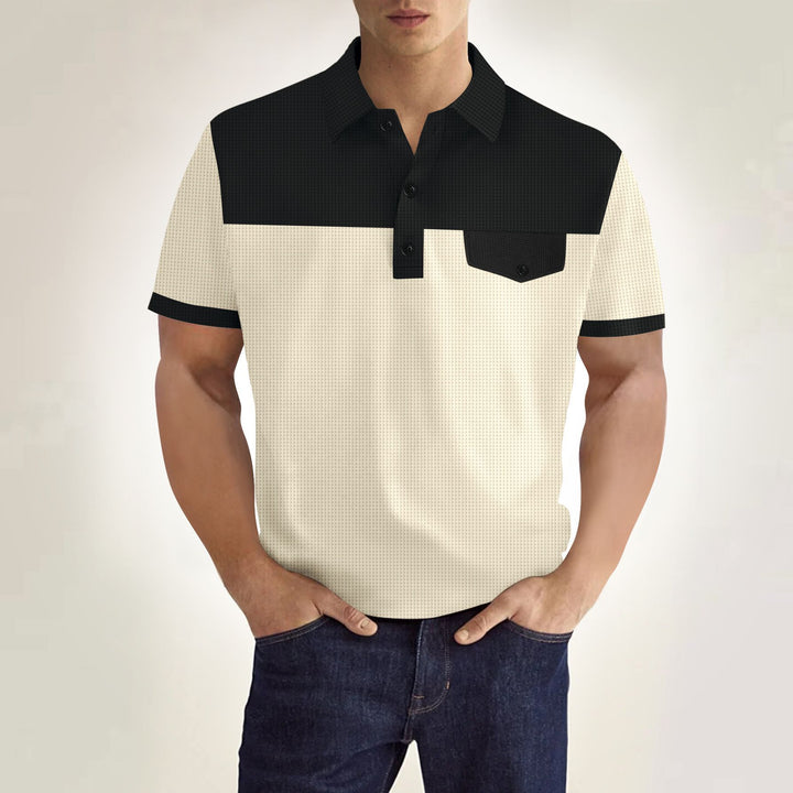 Herren Polohemd mit modernem Schnitt und gestreiftem Design Aliams