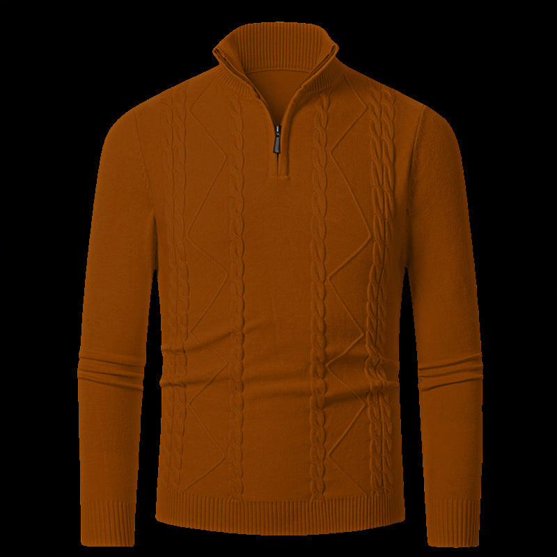 Herren Strickpullover mit modischem Reißverschluss Aliams