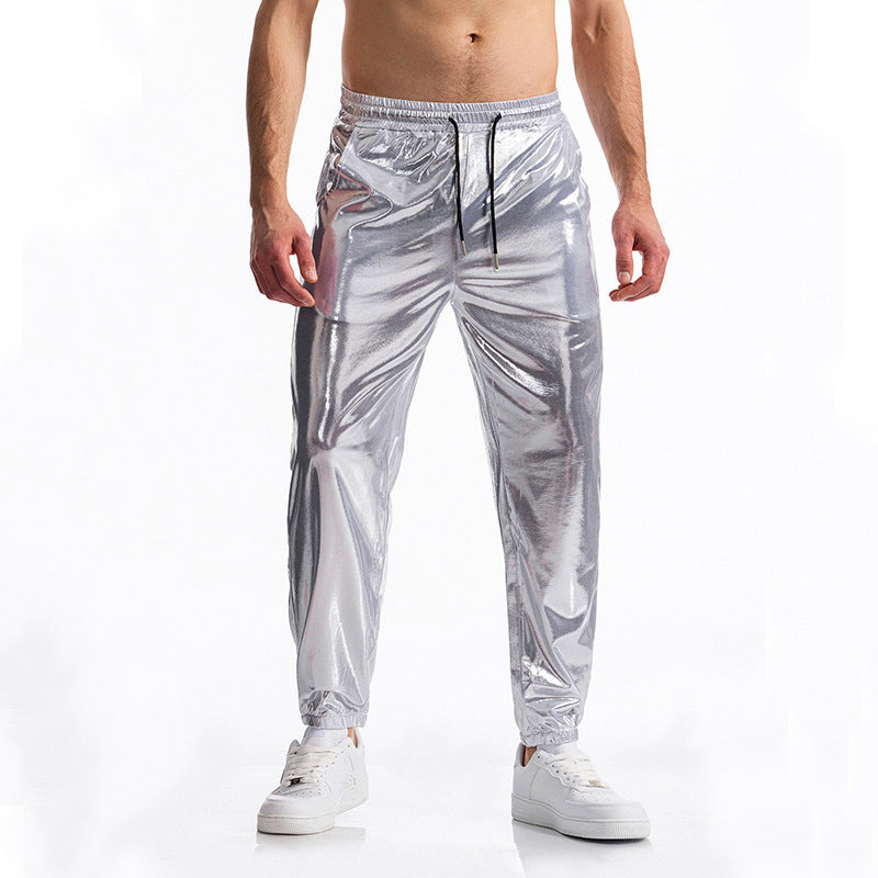 Herren glänzende Sporthose im modernen Schnitt mit elastischem Bund Aliams