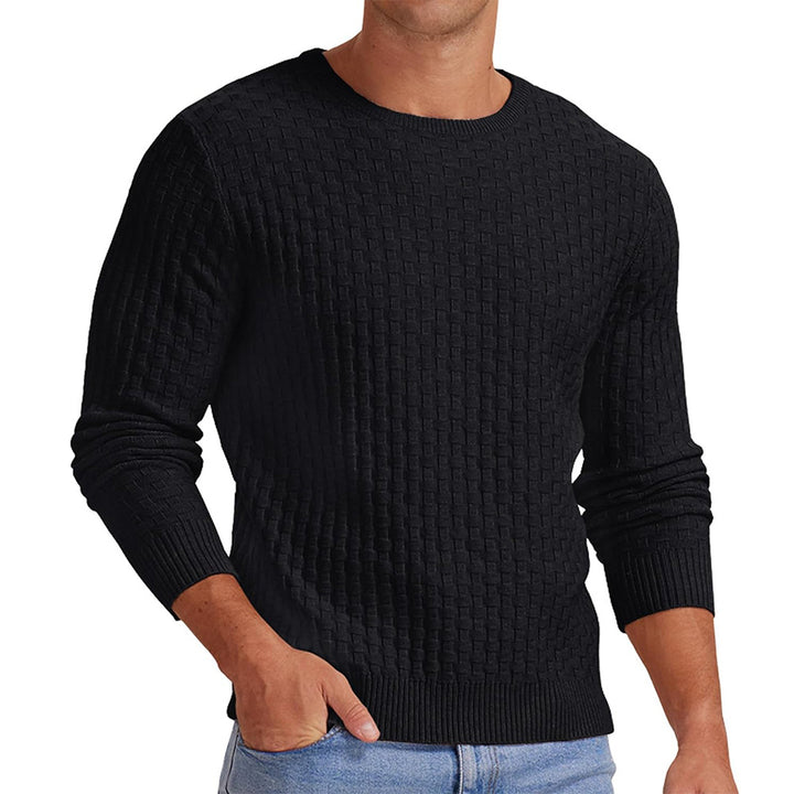Herren strukturiertes Sweatshirt mit Rundhalsausschnitt und langem Arm Aliams