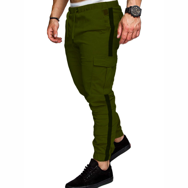 Herren Cargo-Hose mit verstellbarem Bund und funktionalen Taschen Aliams