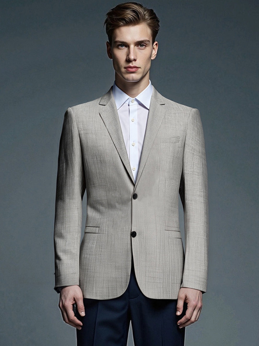 Herren eleganter strukturierten Anzugjacke Aliams