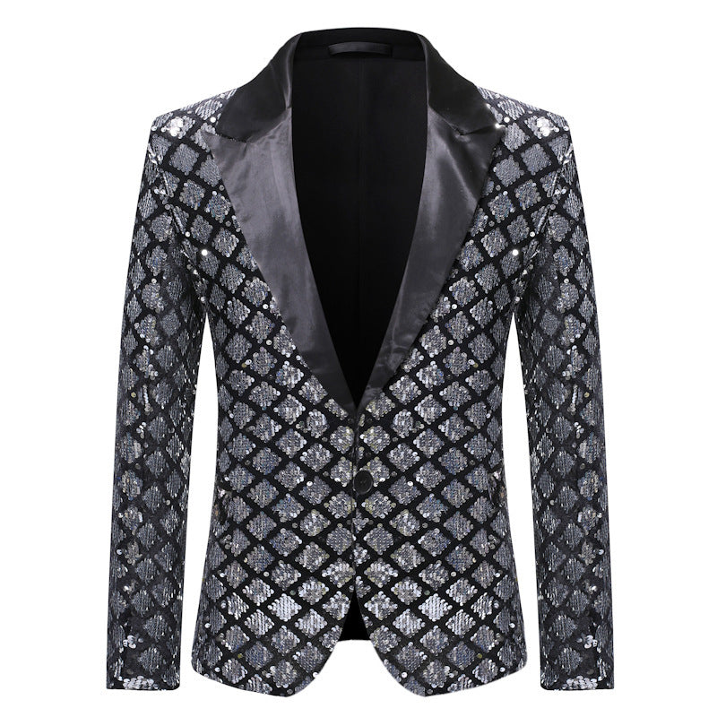 Herren Glitzernder Paillettenblazer Aliams