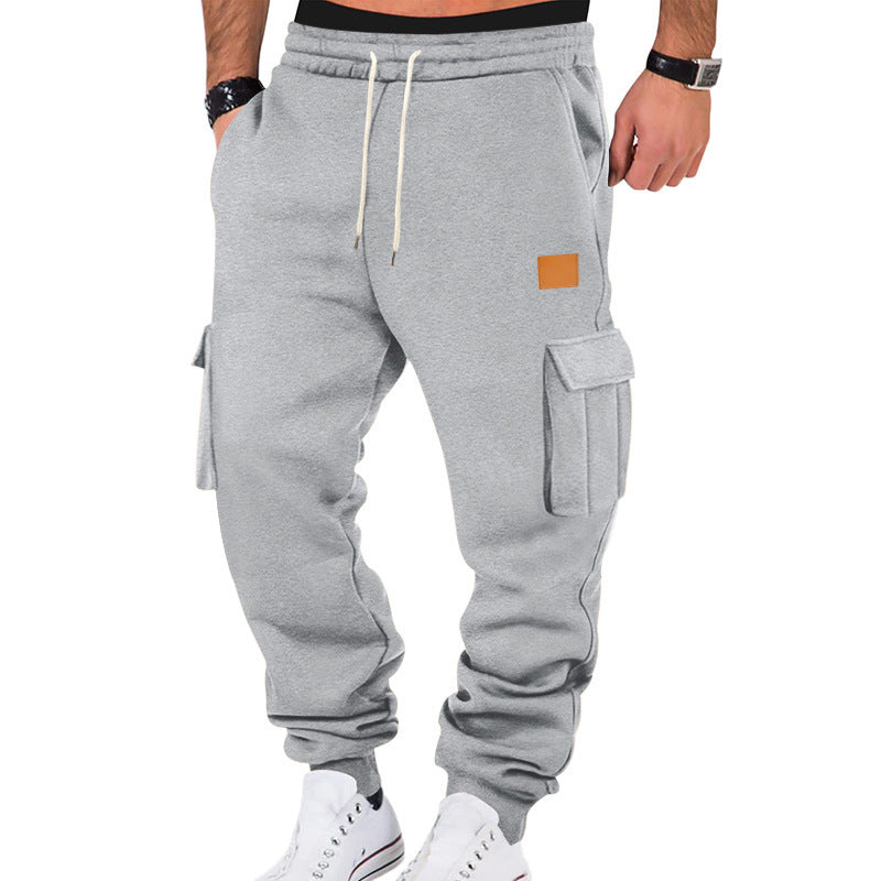 Herren Cargo-Jogginghose mit Taschen und elastischem Bund Aliams