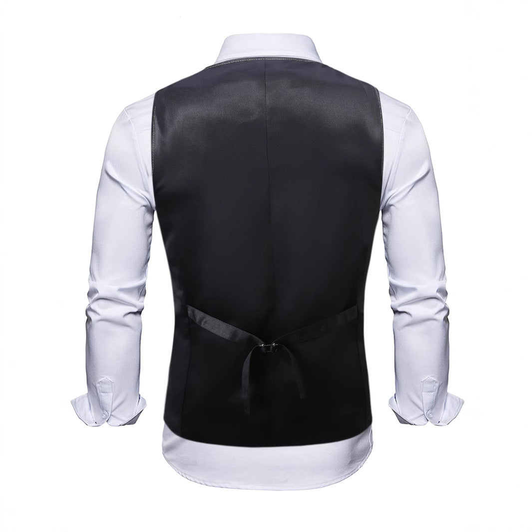 Herren elegante Paillettenweste mit passendem Fliegenbinder Aliams