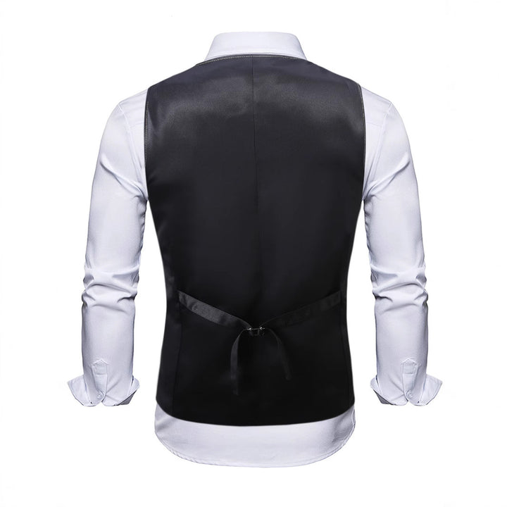 Herren elegante Paillettenweste mit passendem Fliegenbinder Aliams