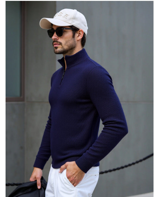 Herren Rollkragenpullover mit modernem Strukturdesign Aliams