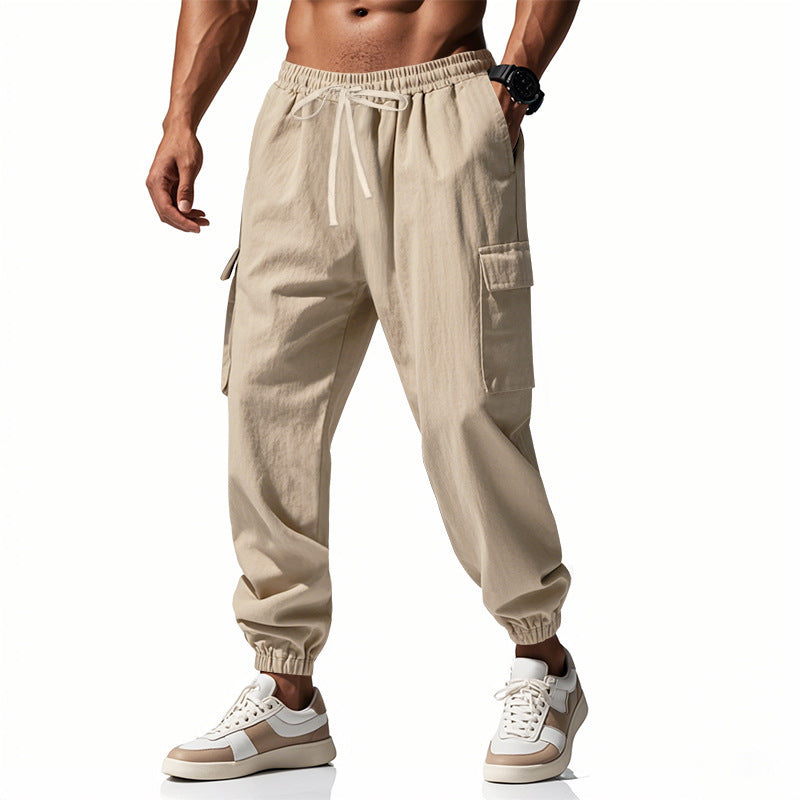 Herren Bequeme Cargo-Hose mit elastischem Bund Aliams