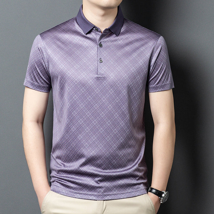 Herren sportliches Poloshirt mit modernem geometrischem Design Aliams