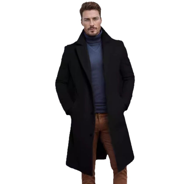 Herren eleganter, langer Wintermantel Aliams