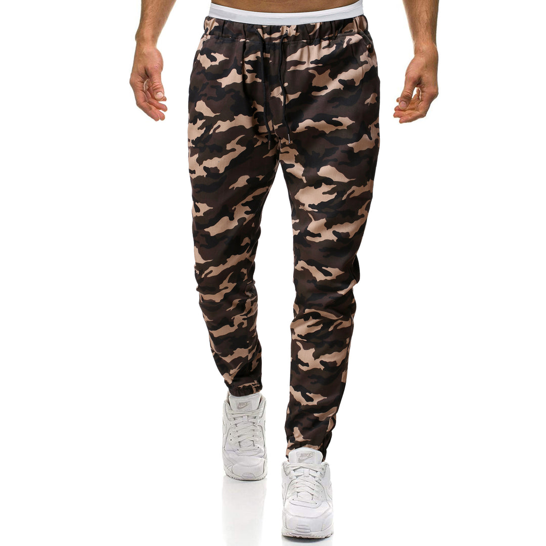 Herren Cargohose mit stylischem Camouflage-Design und elastischem Bund Aliams