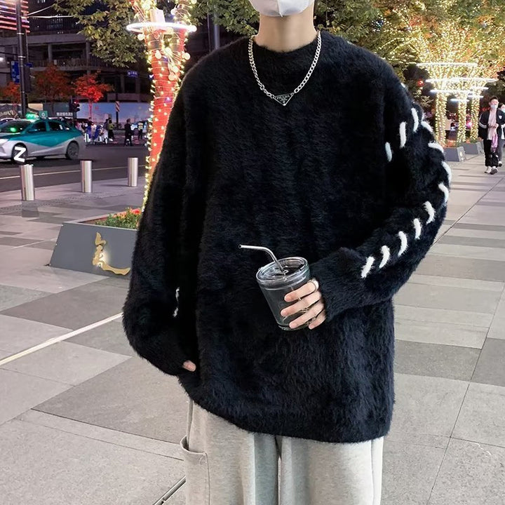 Damen gemütlicher Strickpullover mit stilvollen Details Aliams