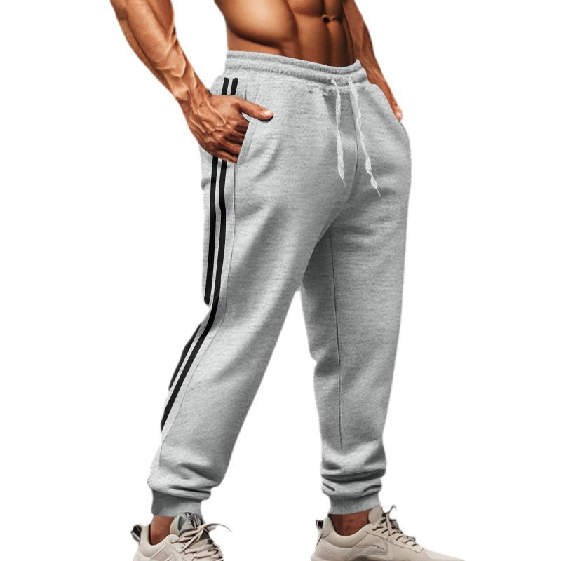Herren Sportliche Jogginghose mit elastischem Bund und stylischen seitlichen Streifen Aliams