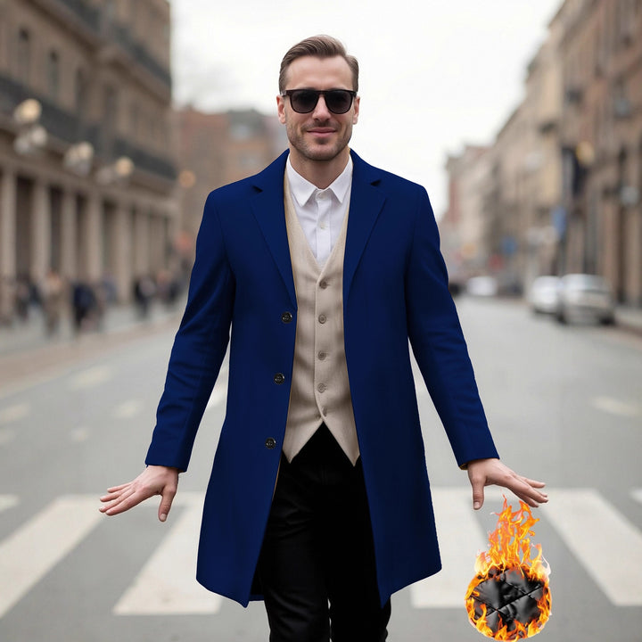 Herren eleganter Langmantel mit modernem Schnitt und optimalem Tragekomfort Aliams