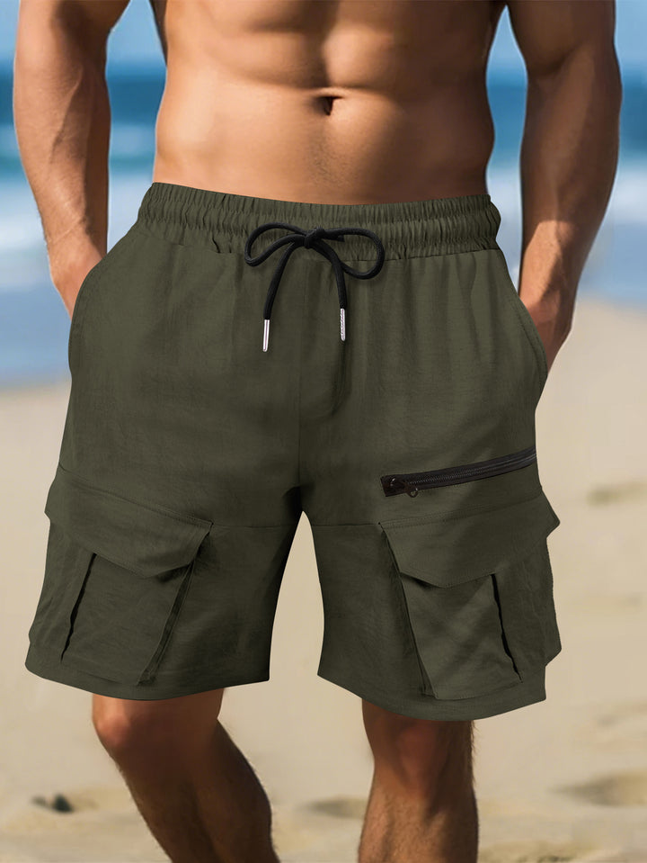 Herren Cargo-Shorts mit multifunktionalen Taschen und elastischem Bund Aliams