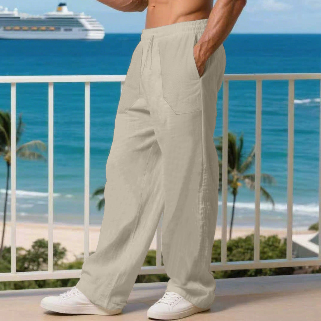 Herren Freizeithose mit elastischem Bund und praktischen Seitentaschen Aliams