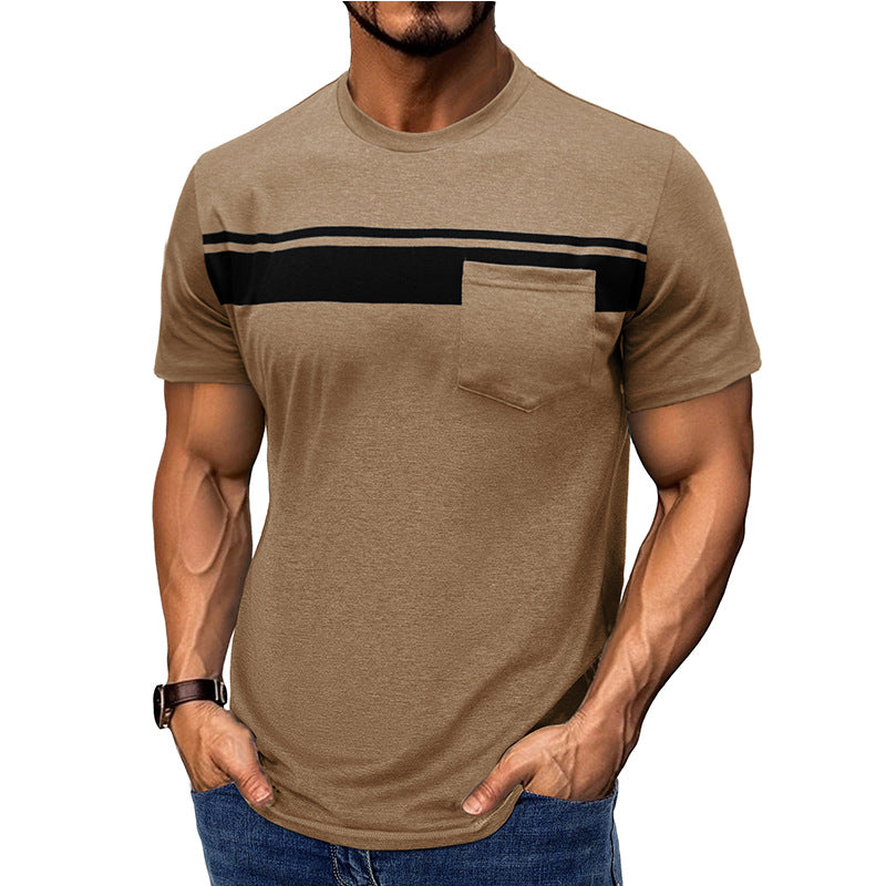 Herren Halbarmshirt mit dekorativer Brusttasche Aliams
