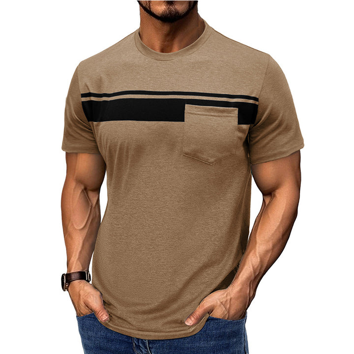 Herren Halbarmshirt mit dekorativer Brusttasche Aliams