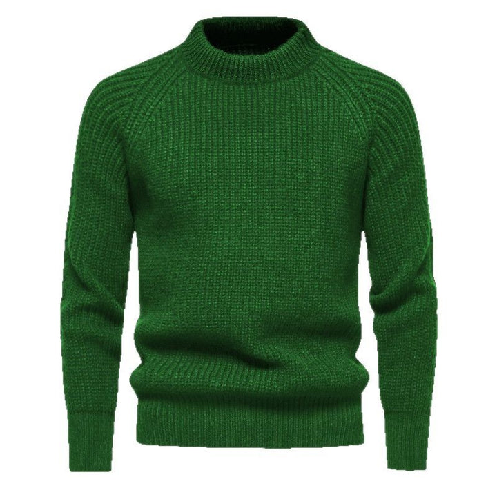 Herren Grobstrickpullover mit hohem Kragen und zeitlosem Design Aliams