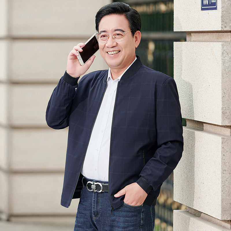 Herren elegante Freizeitjacke im modernen Karomuster Aliams