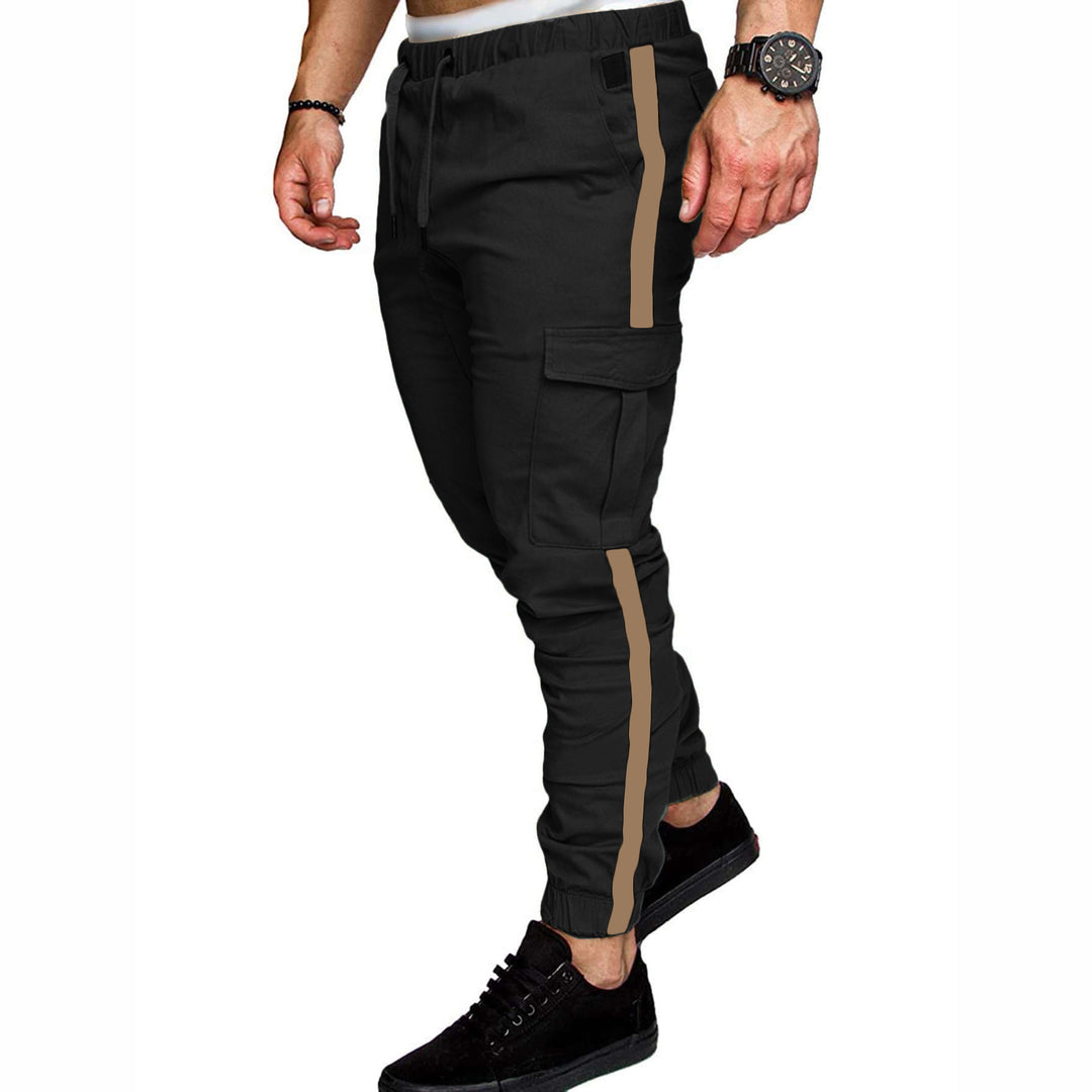 Herren Cargo-Hose mit verstellbarem Bund und funktionalen Taschen Aliams