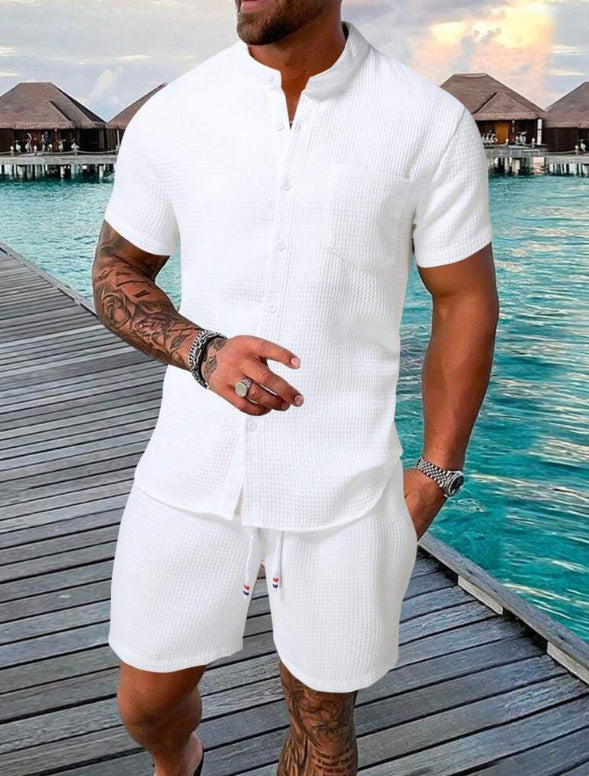 Herren Freizeithemd und Shorts Set Aliams