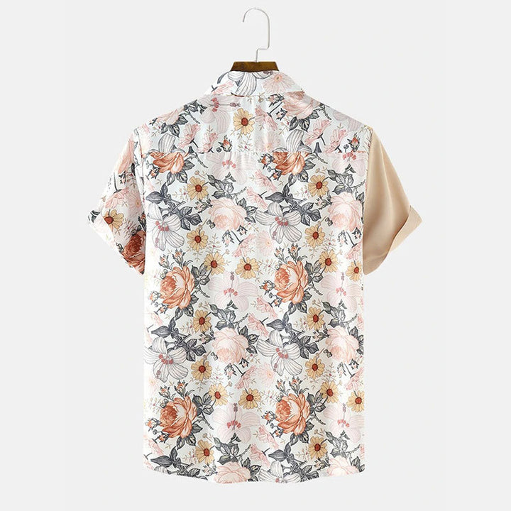 Herren Florales Kurzarmhemd Aliams
