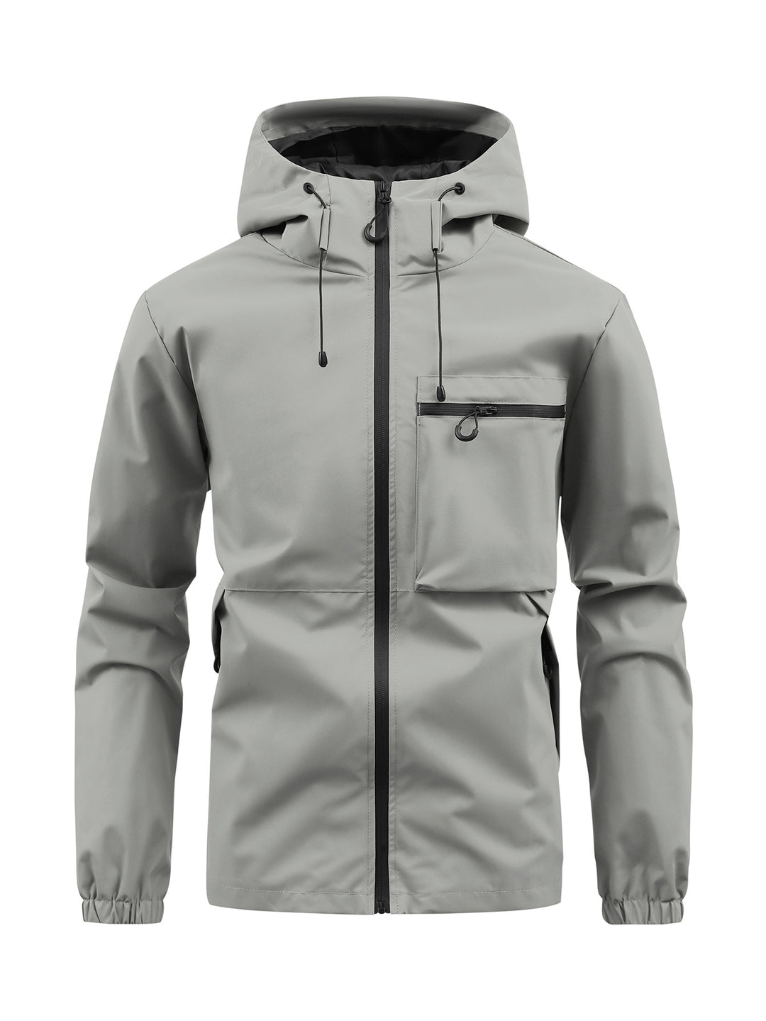 Herren atmungsaktive Regenjacke mit verstellbarer Kapuze Aliams