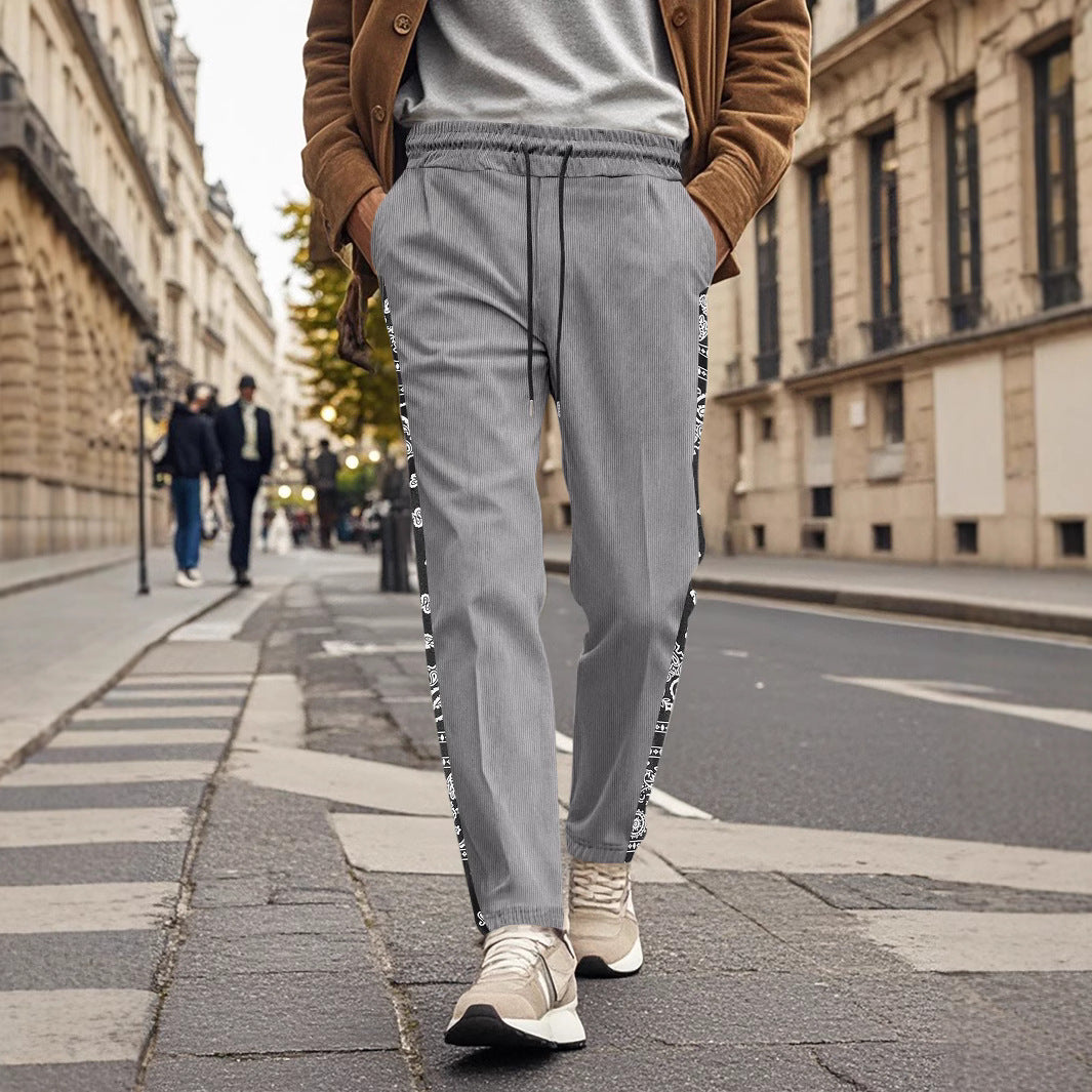 Herren Sportliche Freizeithose mit grafischen Akzenten Aliams