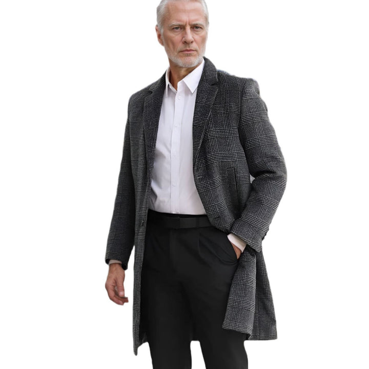 Herren eleganter Karomantel Aliams